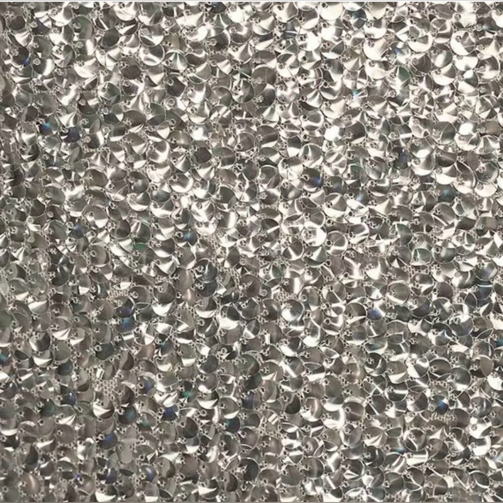 ANTONIO MELANI NWT NEW Silver Reese Sequin Maxi Gown Dress Event Formal Size 6 - Picture 4 of 11